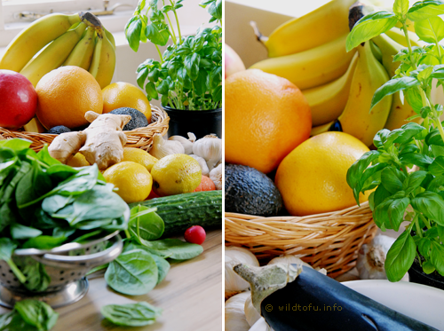 'fresh fruits and vegetables yummy!' by Wild Tofu